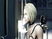 Naked Blonde Jill Valentine Ebony Leather Fetish With Tiny Hooters Resident Evil: Jiggle Physics One Of A Kind