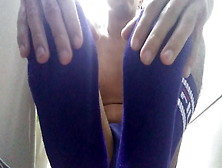 Blue Sport Sweaty Socks And Dirty Size 9. 5 Feet