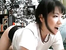 Asian Girl With Library Back