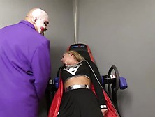 A Pretty Blonde Super Girl Got Capture By A Clown.