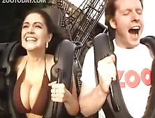 Boobs Pop Up In Roller Coaster