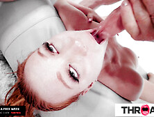 Arousing Fiery Redhead Gives A Messy Upside Down Giving Head