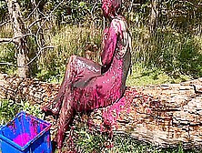 Sexy Pink - Messy Cute Girl,  Dirty Muddy And Gunged In 29 Min