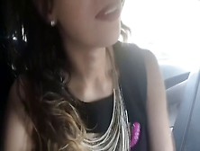 Sexy Latina Giving A Blowjob In The Car