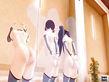 Hentai Threesome Lesbians