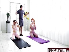 Step Sisters Have A Yoga Session With The Renowned Yogi