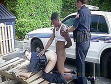 Amazing Threesome Action Between Curvy Female Cops And One Lucky Black Dude