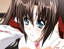 Cute Hentai Brunette With Big Tits Dicked Down On The Table
