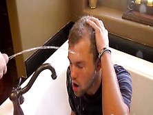 Boys-Pissing - Cute Bottom Gay Preston Ettinger Peed On And Fucked In Orgy