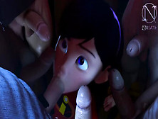 Violet Parr Giving Head To Several Men With Her Consent Incredibles Parody