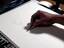 Step Mom’S Nude Body Drawing - Pencil Art