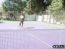 One Black One White Milf Tennis Babes Share A Big Rod