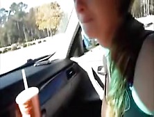 Girl Blows And Rims In The Front Seat