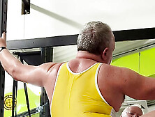 Sweaty And Revealing In The Gym In A See-Thru Singlet