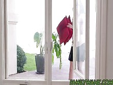Sexy Amber Chase Gets Stucked And Fucked On The Window