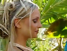 Blond Twinsin A Tropical Scene