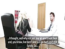 Hot Busty Agent Fucked On Interview