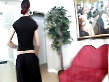 Excellent African Mamma Into Pink Wig Plows Black Mistress On Sofa