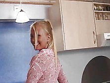 Blonde Play With Herself In The Kitchen