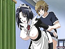 Big Titted Hentai Maid Gets Her Tight Butt Pumped