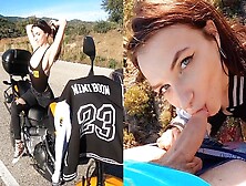 Sunny Day For A Motorcycle And A Sloppy Outdoor Mountain Bj Near Gibraltar - Mimi Boom