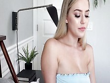 Busty Blonde Is Using Her Natural Tits On The Cock Of Her Stepbrother