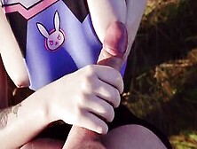 Almost Caught: D. Va Loves That Huge Stepbrother's Dick And Risky Blowjobs - Cosplay Point Of View Overwatch