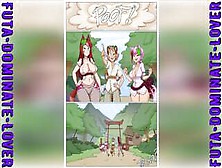 [2D Comic] Tanuki Tf Threesome Futa