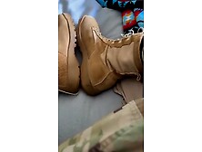 Army Specialist Jerks Off In Soldier's Uniform - Makes Him With Cum On It,  Part 1 Of 4