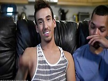 Pretty Guy Sits On Latino Guy's Dick And Rides It