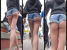 Chinese Butt Cheeks Hanging Out Of Shorts