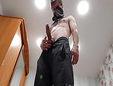 Chav Lad Jerks Off A Big Cock In Sweatpants And Black Sneakers