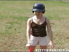 Kitty Flashing Her Panties Hunting For Easter Eggs