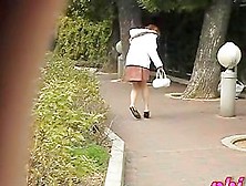 Babe In A Jacket Got Skirt Sharked On Her Way From Work