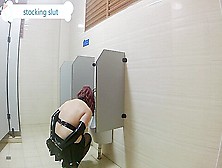 Japanese Slut Self-Bondage In Public Toilet 5