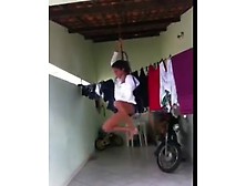 Woman Hanging