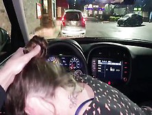 Drive Thru Deepthroat Cum Eating Oral-Sex With Supplementary Meat,  Public