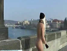 Sweet Blonde Girl Naomi Nude On Public Streets