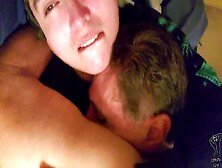 Younger Guy Loves To Lick Daddy's Armpits And Suck On Her Tits
