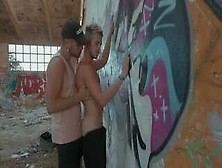 Gay Kiss And Blowjob In A Dropped Factory 2