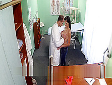 Big Boobied Brunette Banged By Doctor