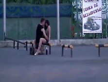 Naughty Young Couple Enjoys Copulating In Public