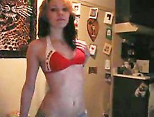 Hot Brunette Bitch Stripteasing In This Webcam Porn