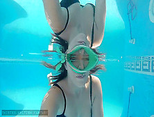 Flooded Dive Mask Underwater