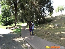 African Couple Busted Outdoors In Public Park!!!