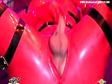 Shemale In Red Latex Is Ready To Dominate You With Her Hard Dick (Bianka Nascimento)