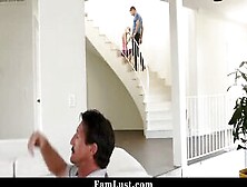 Cheating Housewife Fucks Stepson While Husband Is Busy