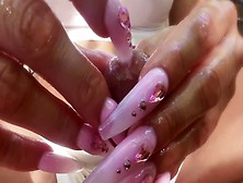 Hot Step Mom Seduces With Long Coffin Nails Tease And Insertion While He Explodes On Her Nails Cute