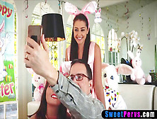 Small Nubile Babe Pokes With Her Bunny Costumed Uncle