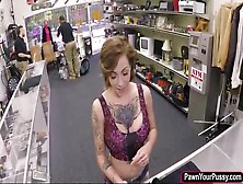 A Tattooed Babe Gets Nailed In The Pond Shop